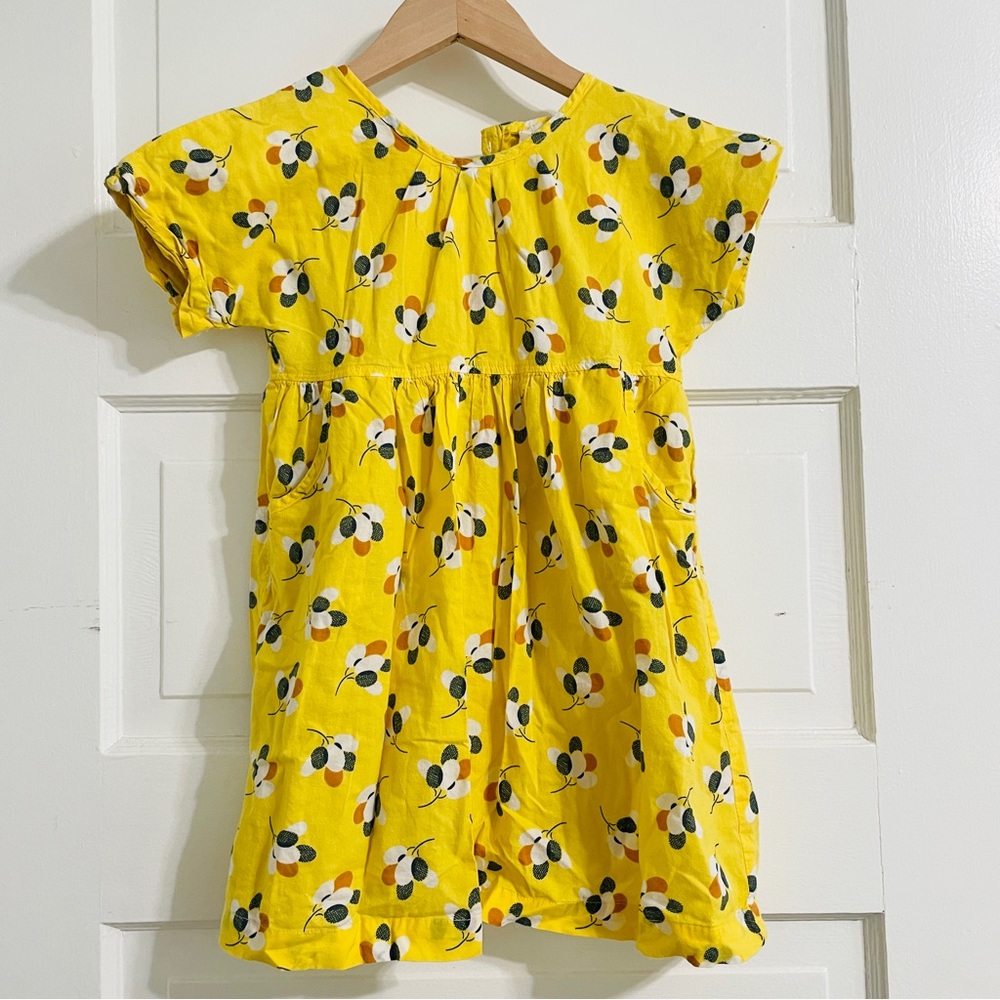 Mini Boden Girls Yellow Balloon Print Dress
